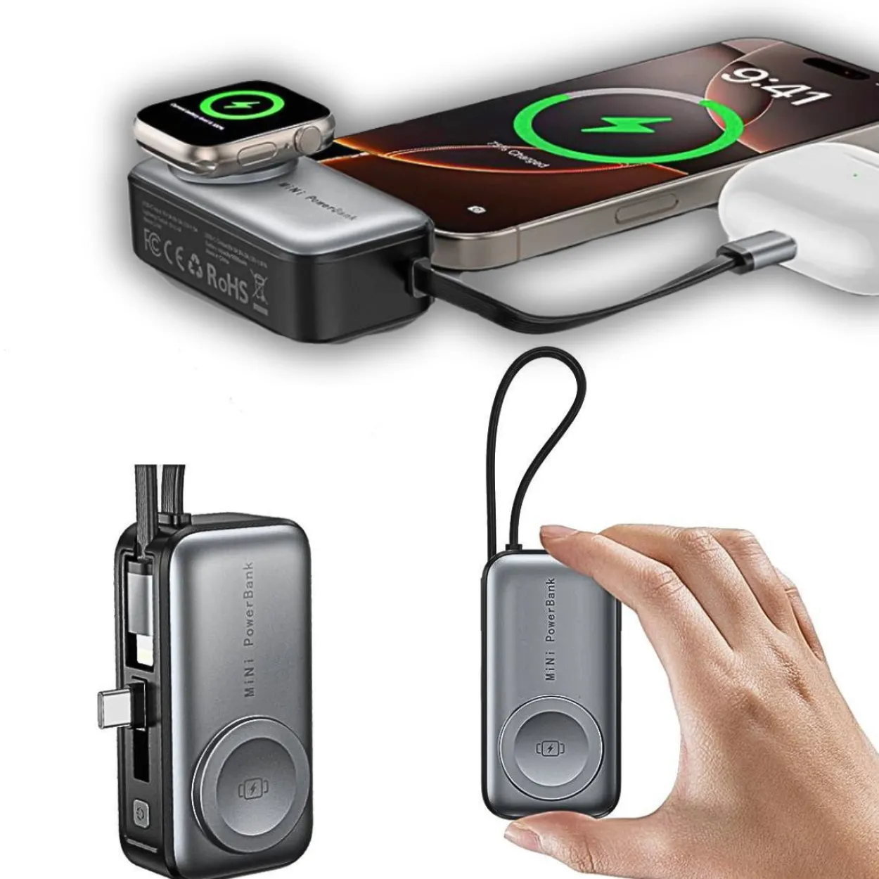Fontastic 3in1 Powerbank Wireless Charger Ständer