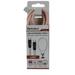 Fontastic Lanyard - Ladekabel & Handyband rosa