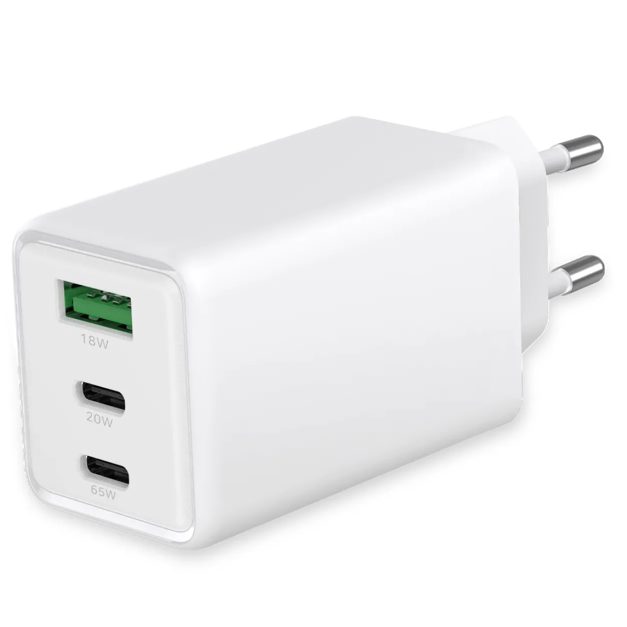 Fontastic Netzteil GAN 65W, 2 x Typ-C + USB-A Weiss