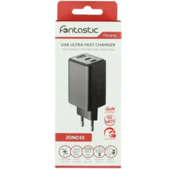 Fontastic Netzteil GAN 65W, 2 x Typ-C + USB-A Schwarz