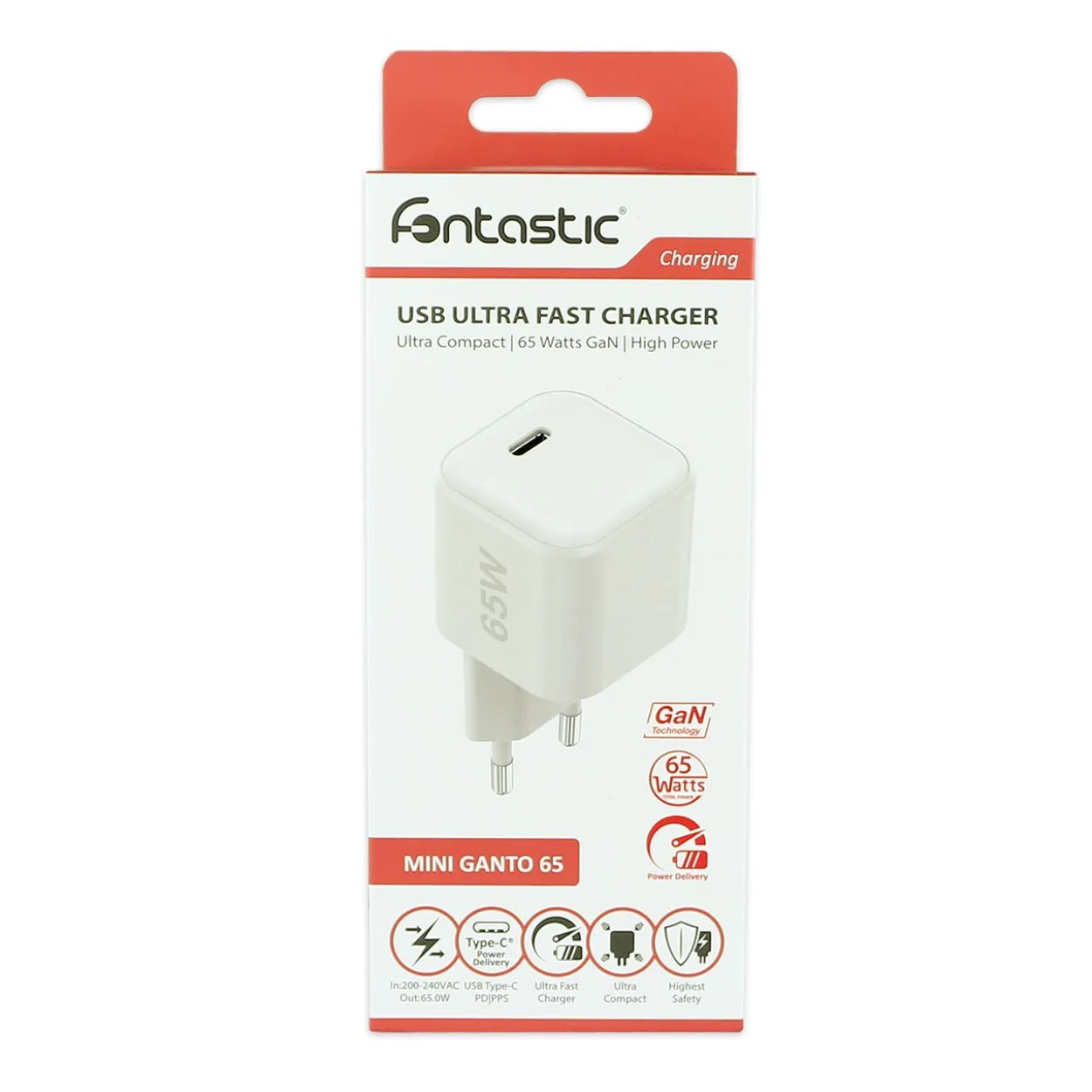 Fontastic USB Ultra schnelles Netzteil Mini GaNto65