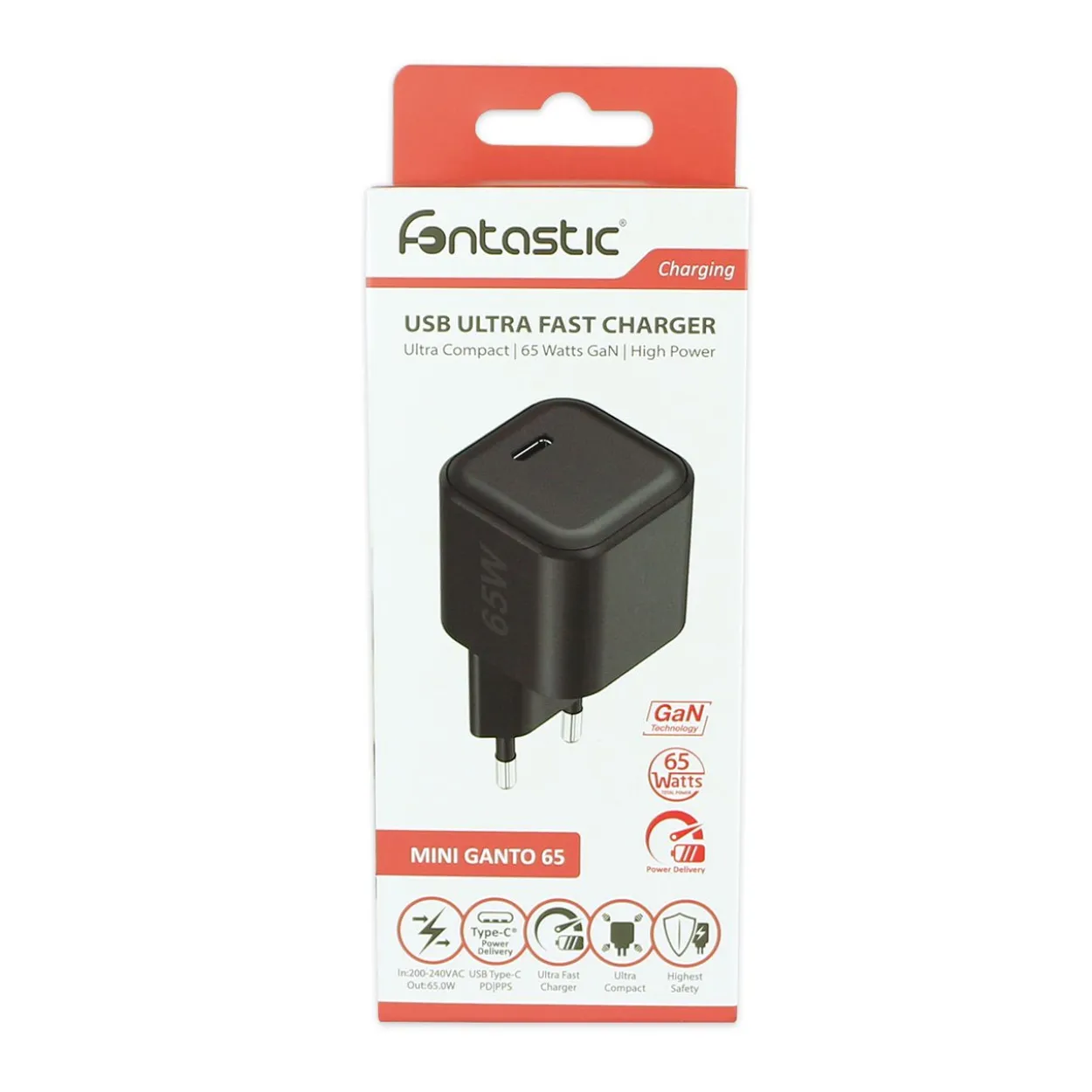 Fontastic USB Ultra schnelles Netzteil Mini GaNto65