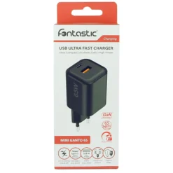 Fontastic USB Ultra Schnell-Reiselader Mini GaNto65 schwarz