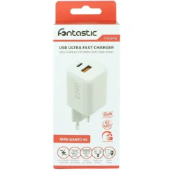 Fontastic USB Ultra Schnell-Reiselader Mini GaNto65 weiss