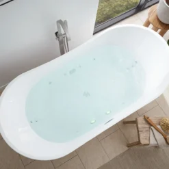 Freistehende Whirlpool Badewanne OVALO PLUS