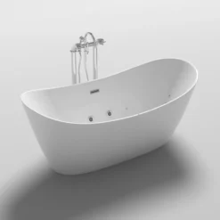 Freistehende Whirlpool Badewanne OVALO PLUS