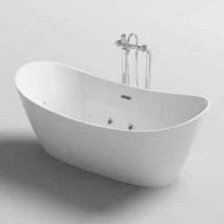 Freistehende Whirlpool Badewanne OVALO PLUS