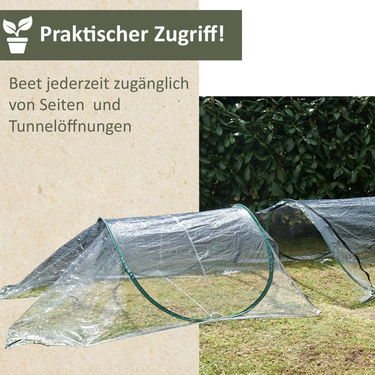 Frühbeet-Tunnel, Folientunnel, Pop-Up Tunnel
