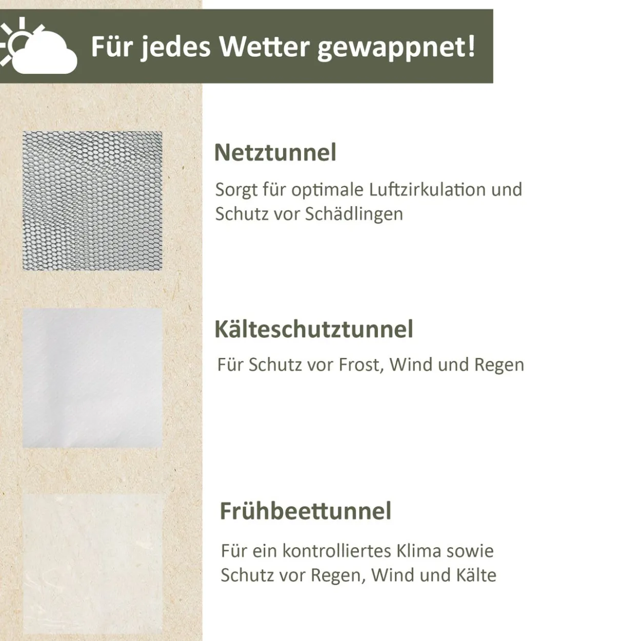 Frühbeet-Tunnel, Folientunnel, Pop-Up Tunnel