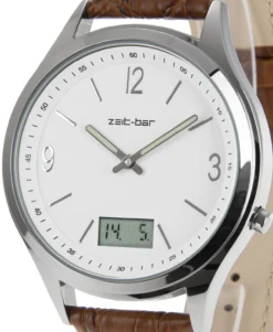 Funk-Armbanduhr, mit Datums- und Sekundenanzeige