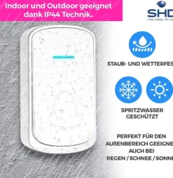 Funkklingel mit akkustischem und optischen Signal