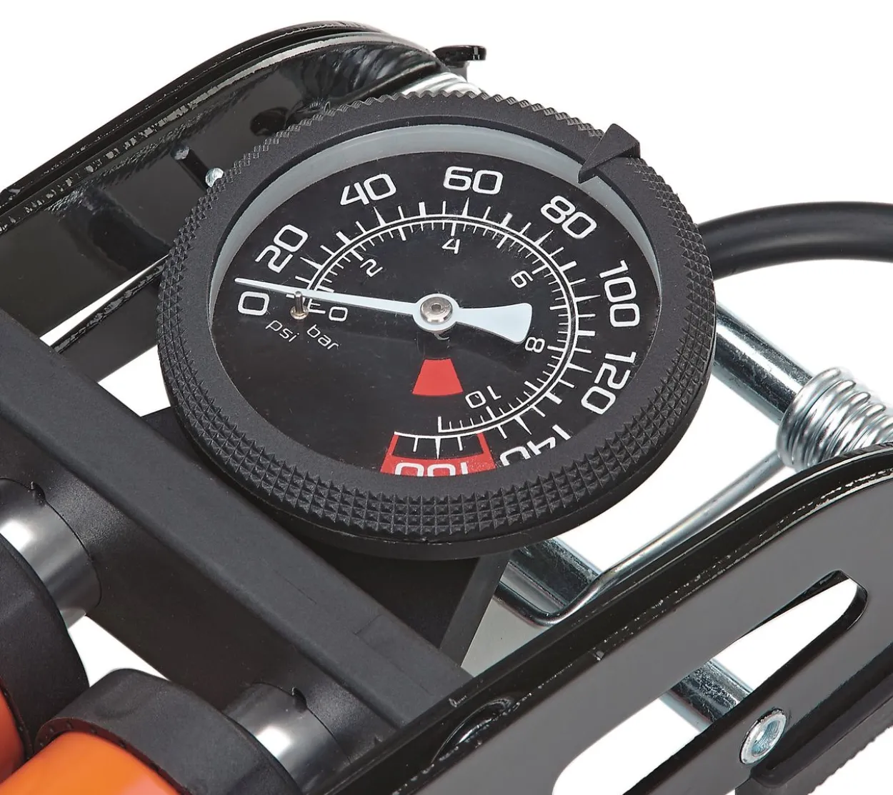 Fußpumpe, für alle Ventilarten, mit Manometer, 7 bar