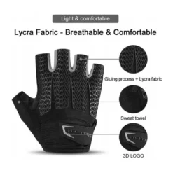 Fäustlinge Fahrradhandschuhe Sporthandschuhe mit Gel-Einsätzen Schwarz–Grau