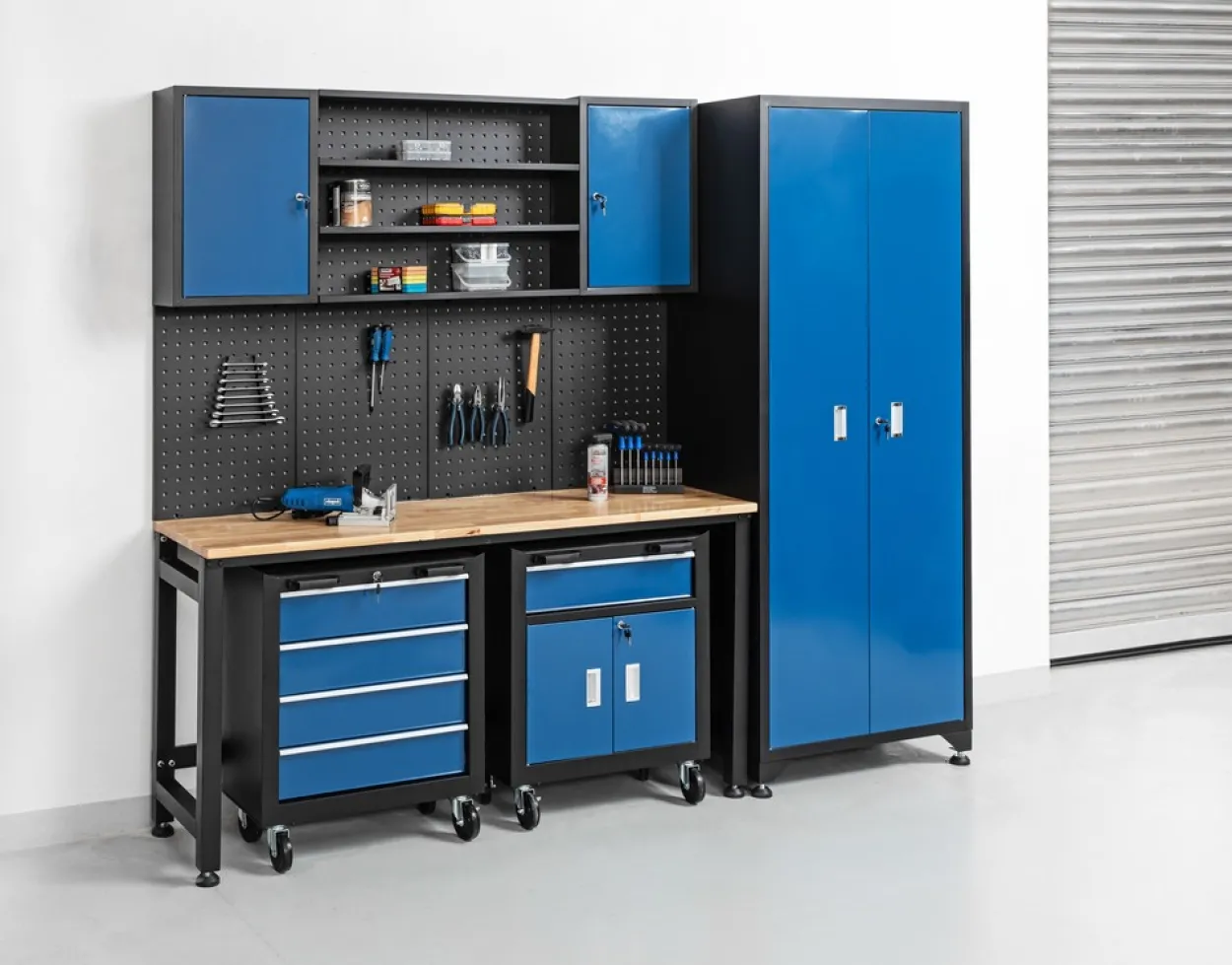 Garagenschrank 6 tlg. Blau