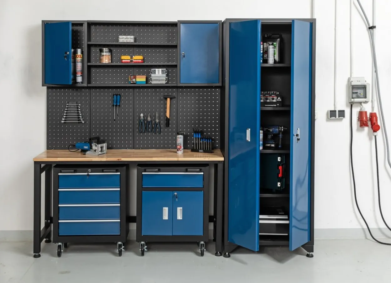Garagenschrank 6 tlg. Blau