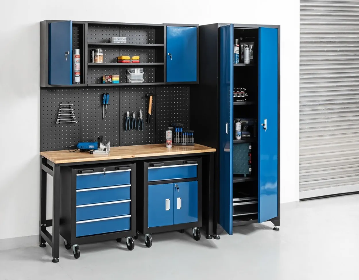 Garagenschrank 6 tlg. Blau