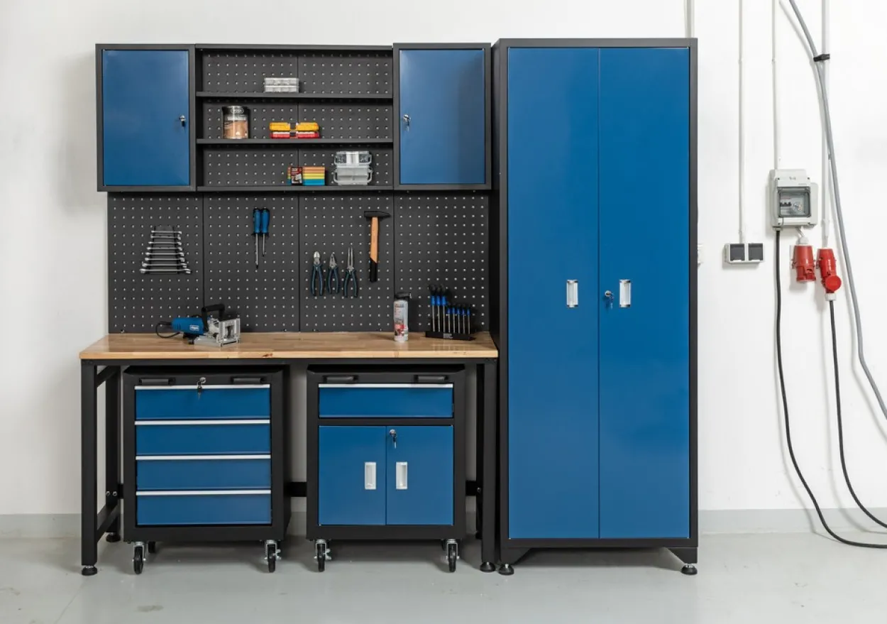 Garagenschrank 6 tlg. Blau