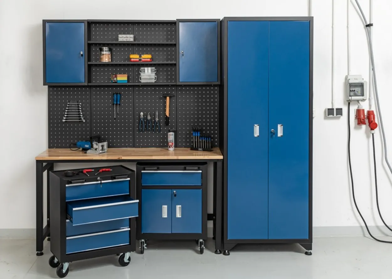 Garagenschrank 6 tlg. Blau