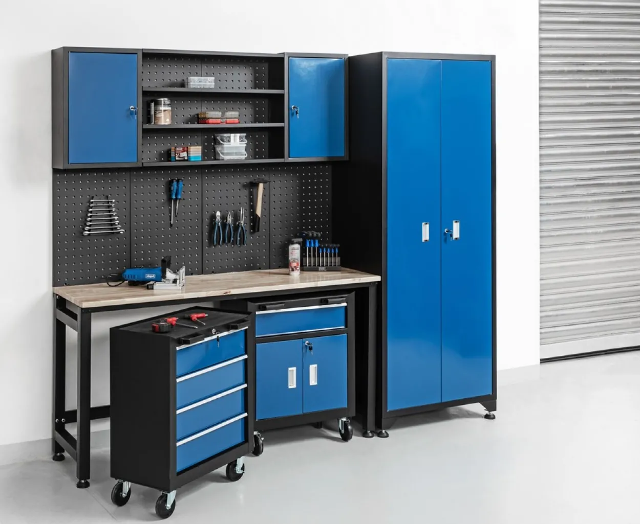 Garagenschrank 6 tlg. Blau