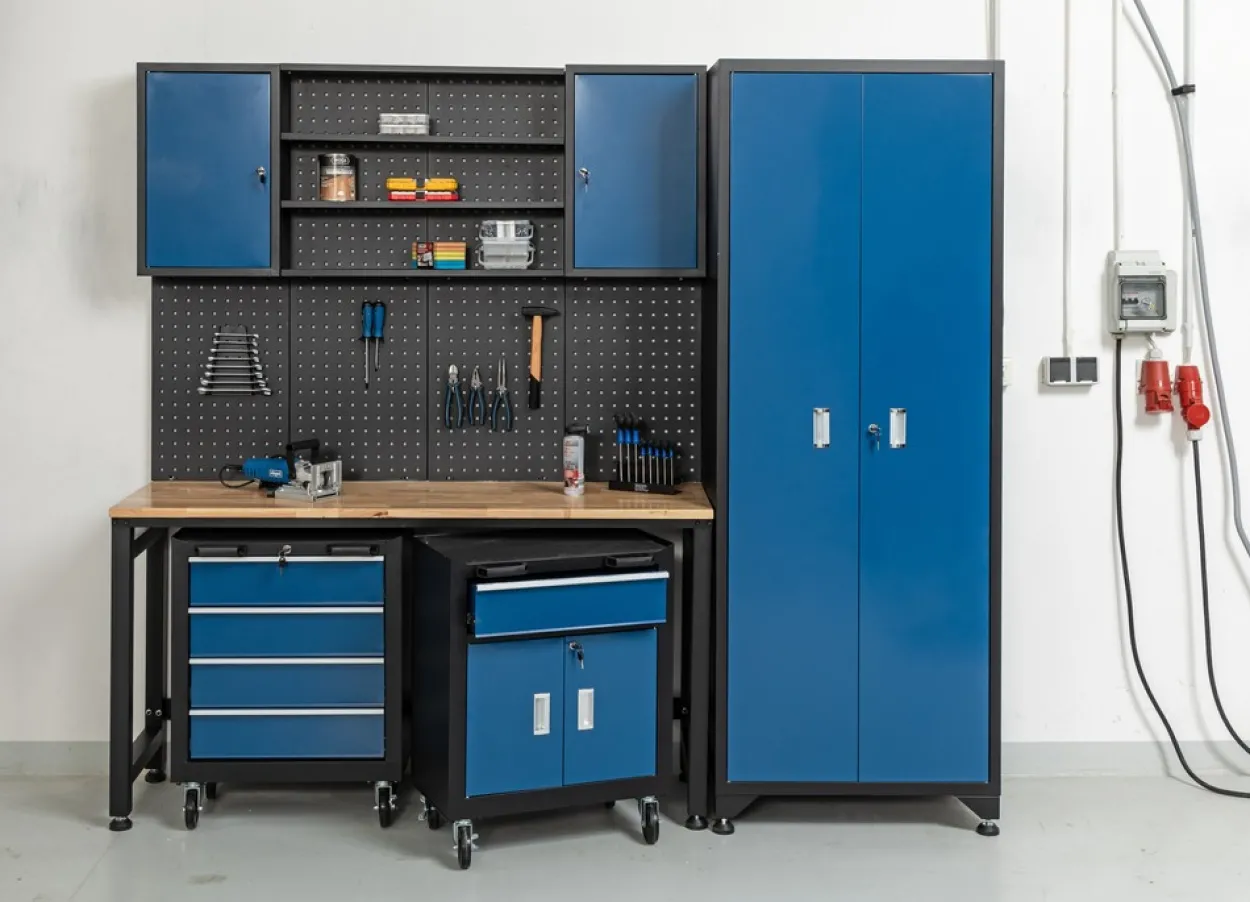 Garagenschrank 6 tlg. Blau