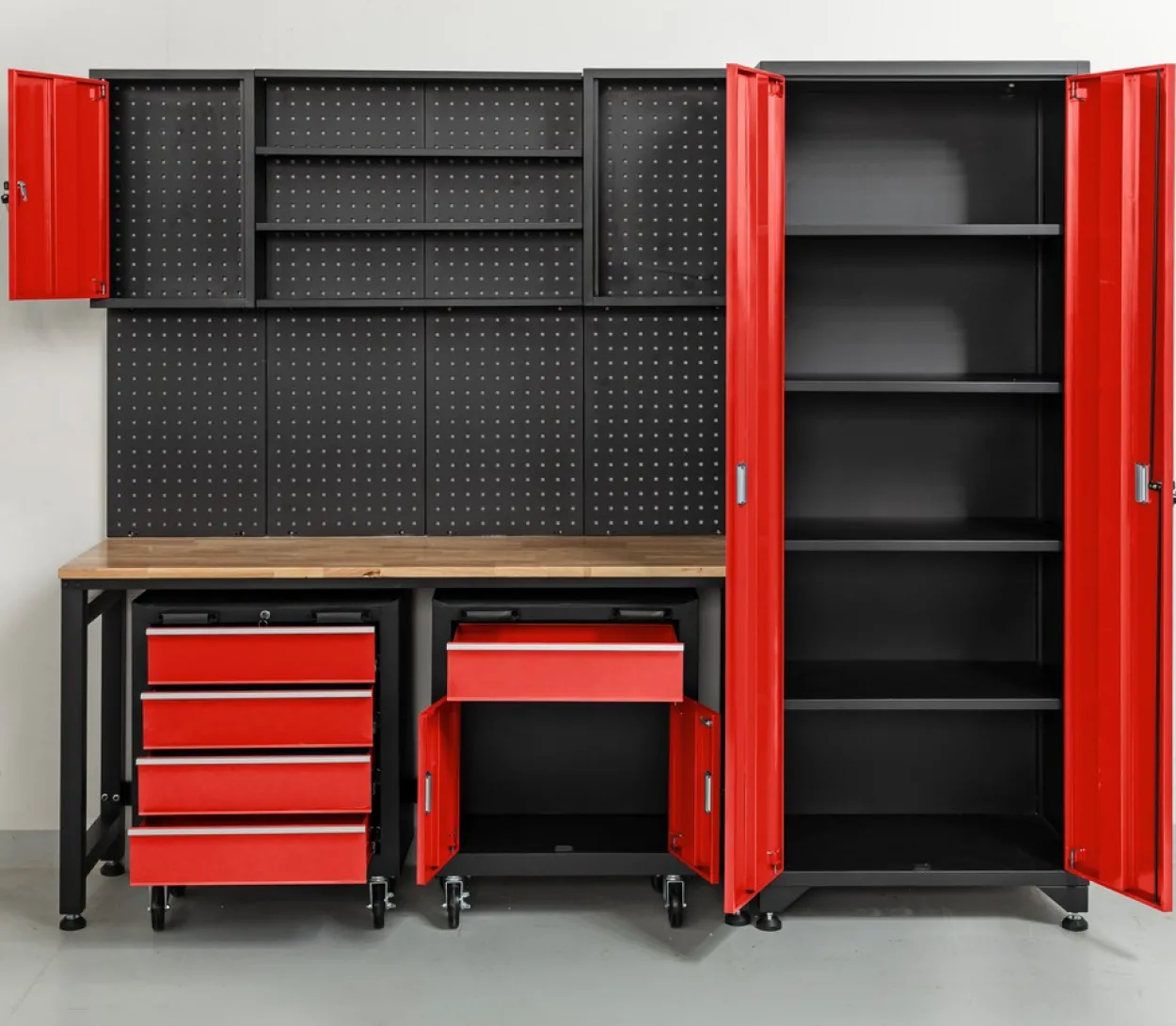 Garagenschrank 6 tlg. Rot