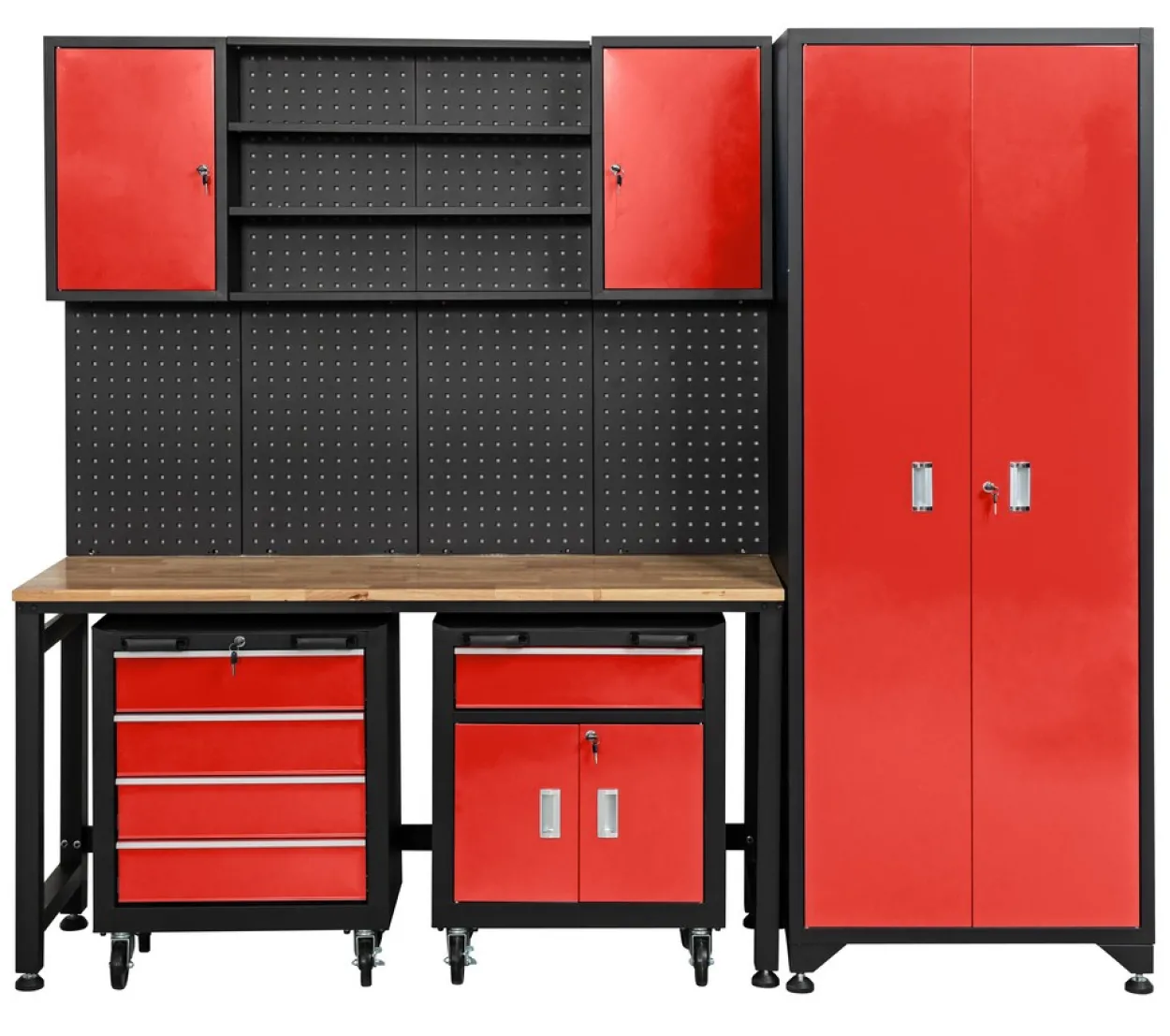 Garagenschrank 6 tlg. Rot