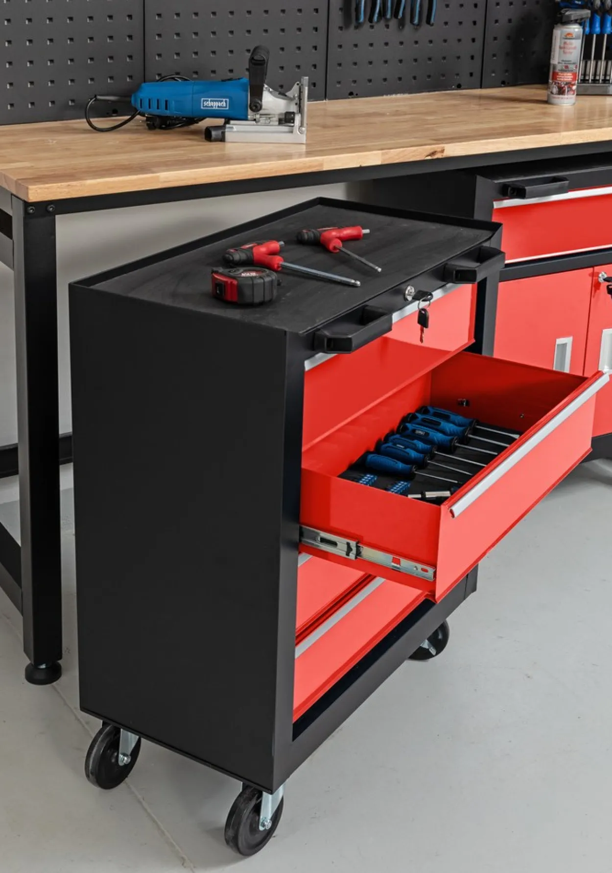 Garagenschrank 6 tlg. Rot