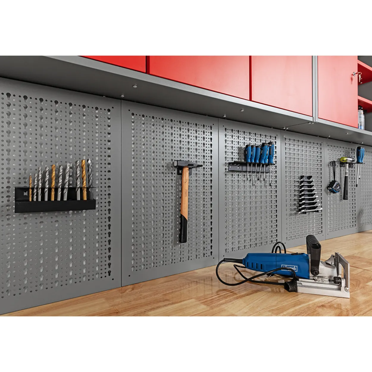 Garagenschrank 6tlg. rot 240 cm