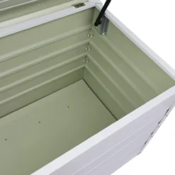 Gardebruk Abschließbare Auflagenbox Weiß Metall