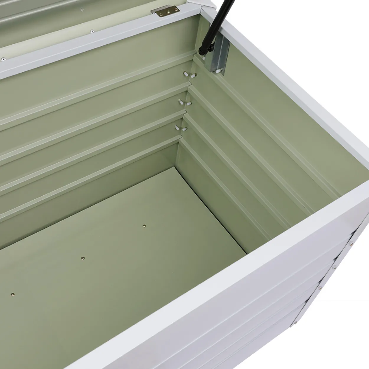 Gardebruk Abschließbare Auflagenbox Weiß Metall