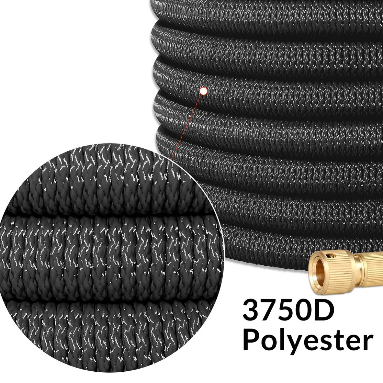 Gardebruk Gartenschlauch Schwarz 7,5m flexibel