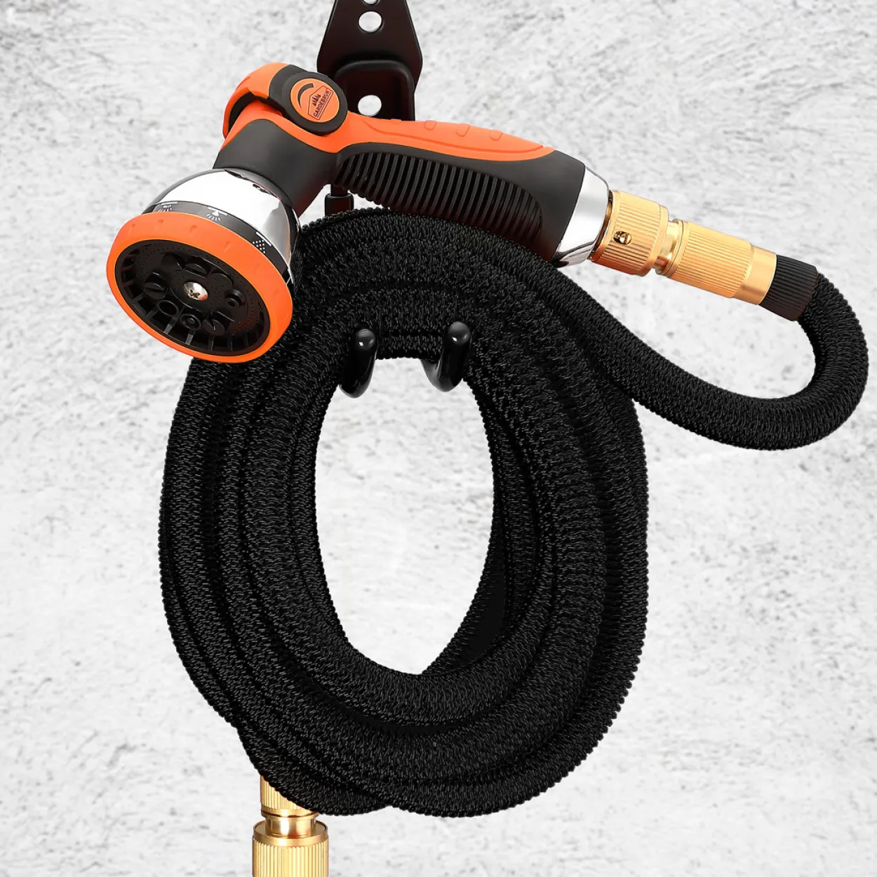 Gardebruk Gartenschlauch Schwarz 7,5m flexibel