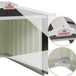 Gardebruk Mähroboter Garage Anthrazit Metall 86x100x63cm