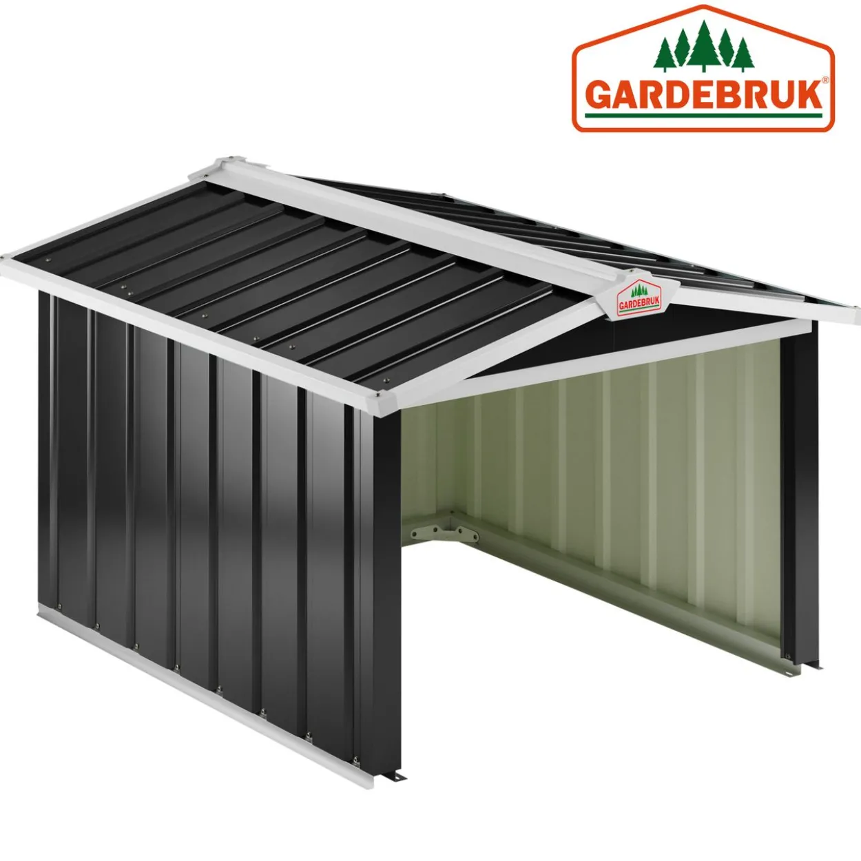 Gardebruk Mähroboter Garage Anthrazit Metall 86x100x63cm
