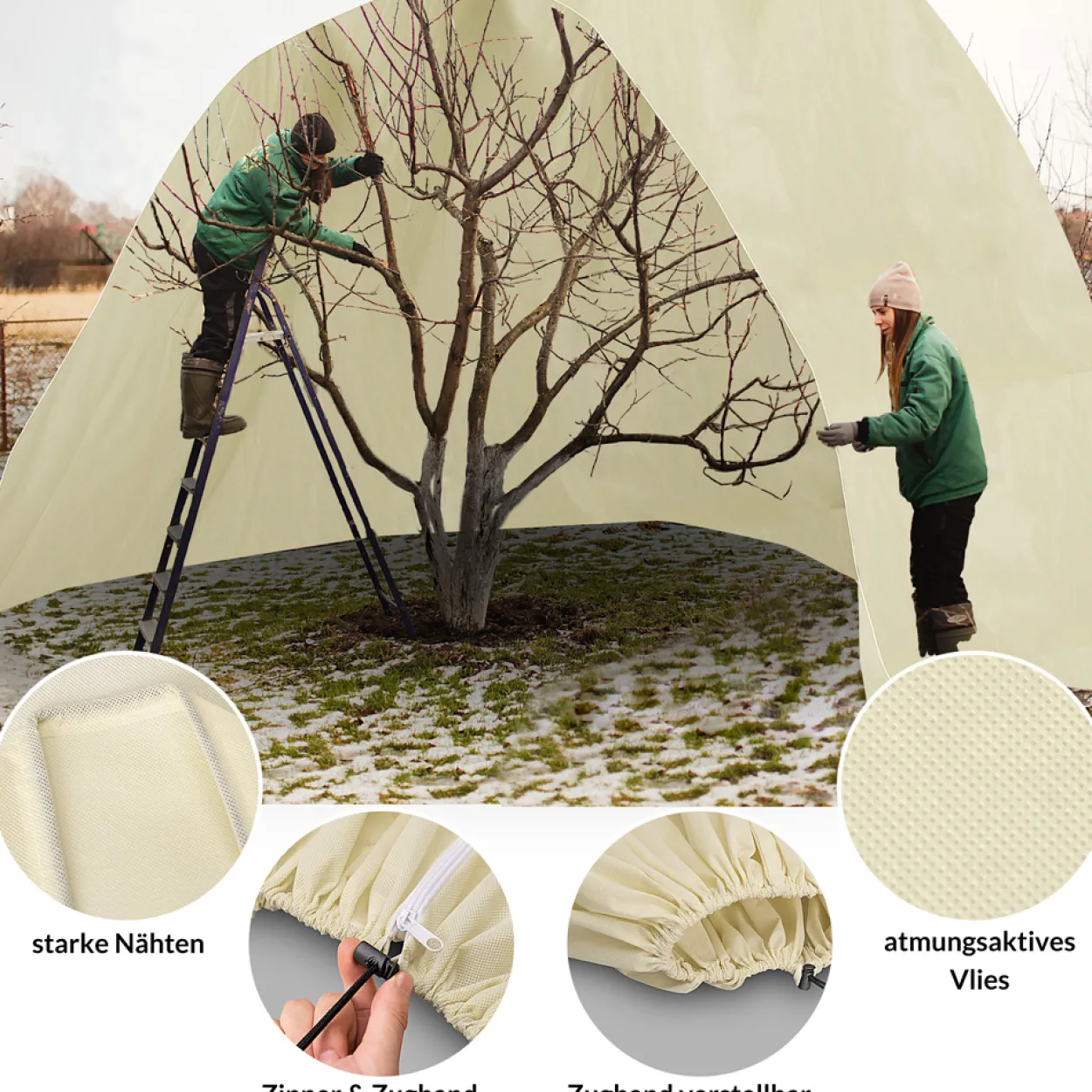 Gardebruk Pflanzenschutzhaube Beige 2x2,4m
