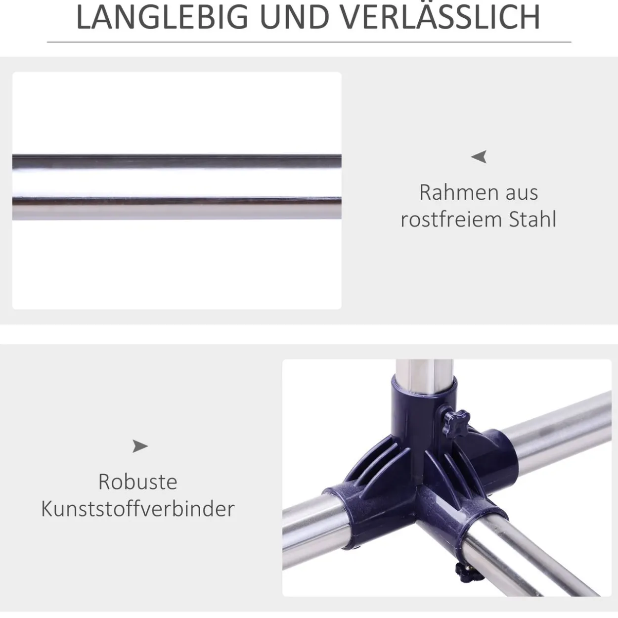 Garderobenständer Kleiderständer, höhenverstellbar und rollbar