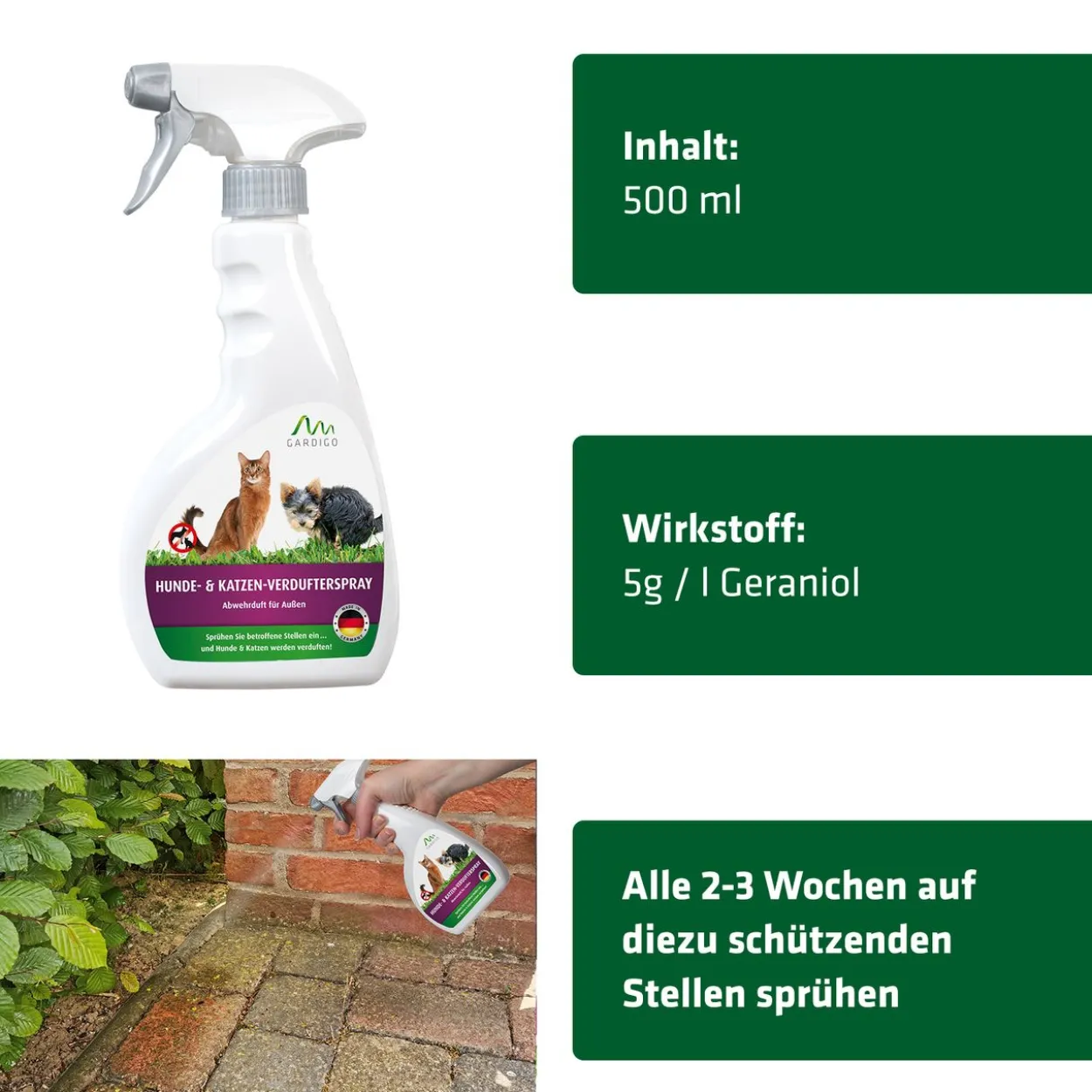 Gardigo Hunde-Katzen-Verdufter-Spray 500 ml
