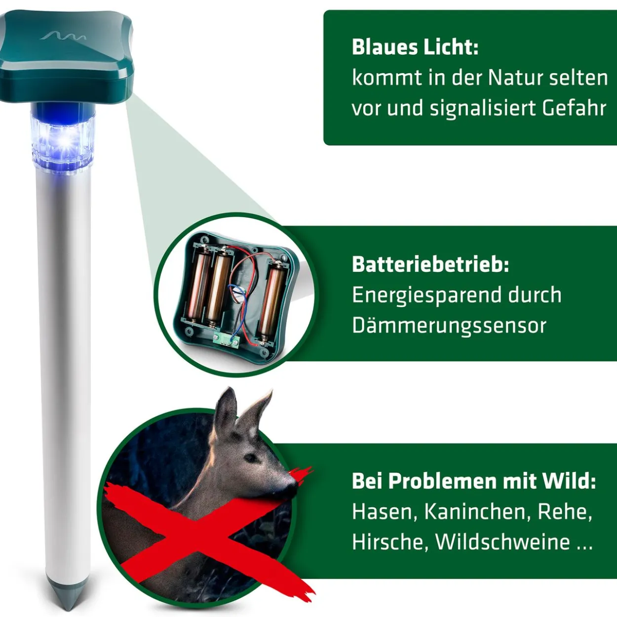 Gardigo Wildtier-Vertreiber 360°