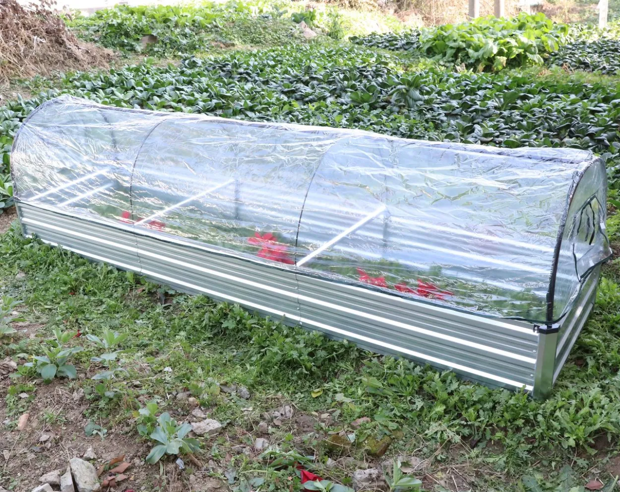 Gartenbeet mit Überdachung, ca. 300 x 80 x 80 cm