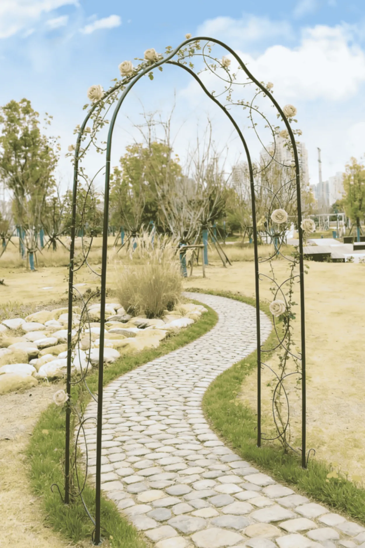 Gartenbogen aus Metall, ca. 120 x 40 x 230 cm