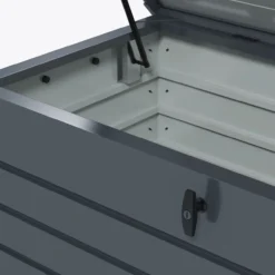 Gartenbox Metall 311 Liter Auflagenbox mit Griffen Rollen Schloss Wasserdicht