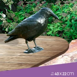 Gartenfigur RABE 37cm, schwarz