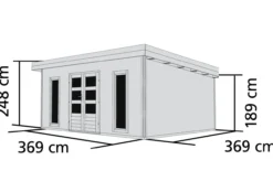 Gartenhaus "Bentheim 5" mit Dacheindeckung naturbelassen