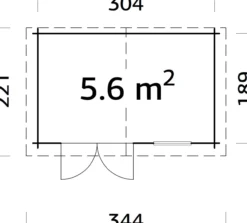 Gartenhaus Dana 5,6 m²