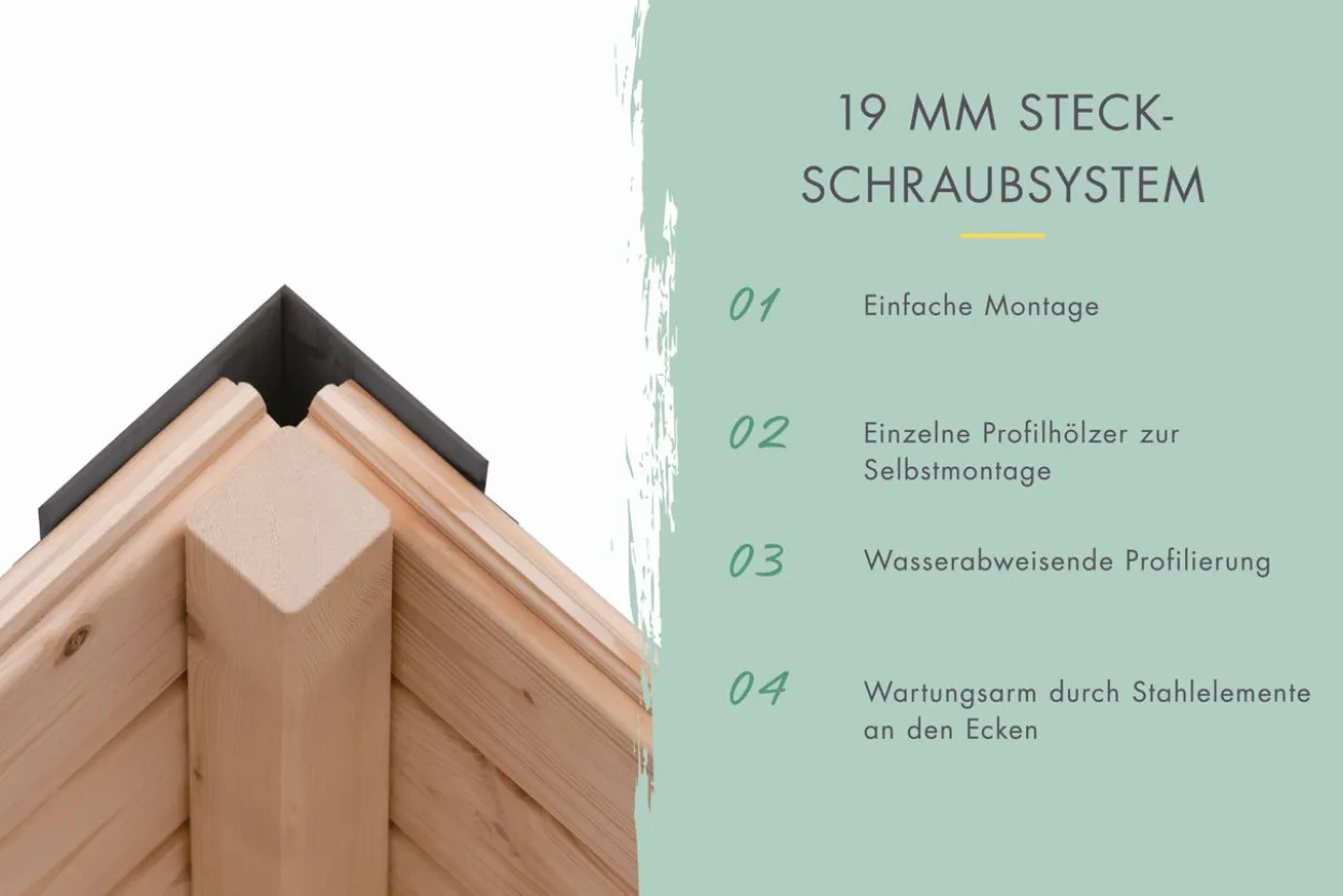 Gartenhaus Galatea 4B terragrau