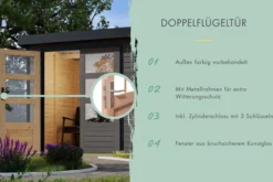 Gartenhaus Galatea 4B terragrau