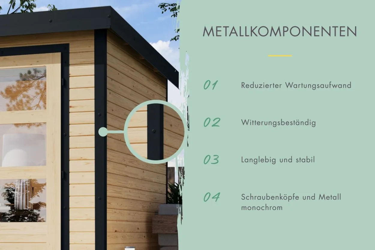 Gartenhaus Galatea 4B terragrau