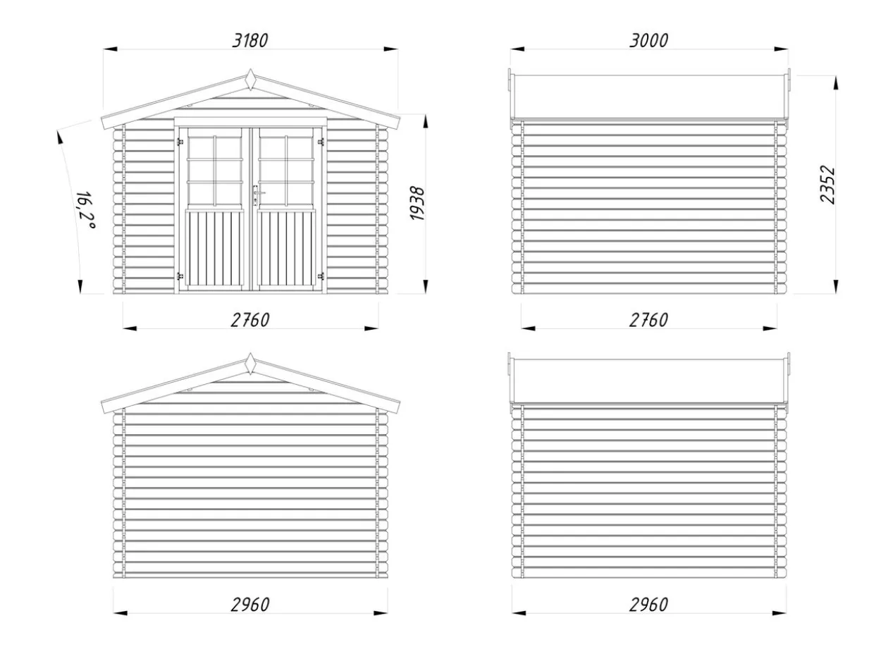 Gartenhaus Nora 7,3 m²