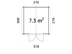 Gartenhaus Nora 7,3 m²