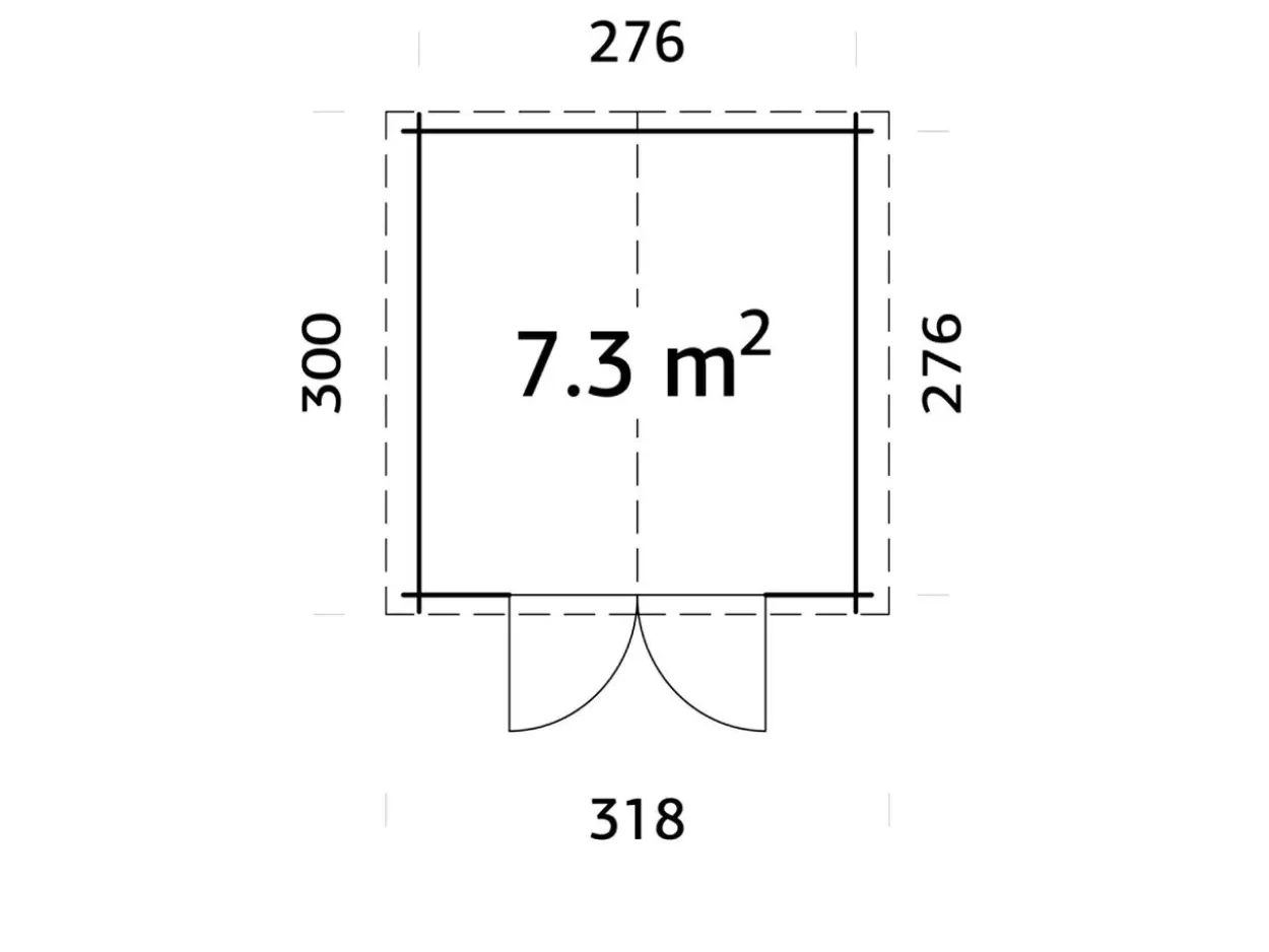 Gartenhaus Nora 7,3 m²